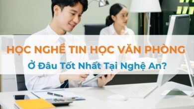 trường dạy nghề tin học văn phòng ở nghệ an
