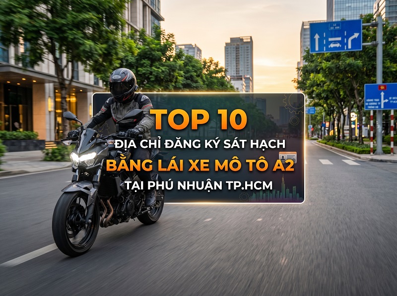Top 10 Địa Chỉ Đăng Ký Sát Hạch Bằng Lái Xe Mô Tô A2 Tại Phú Nhuận TP.HCM